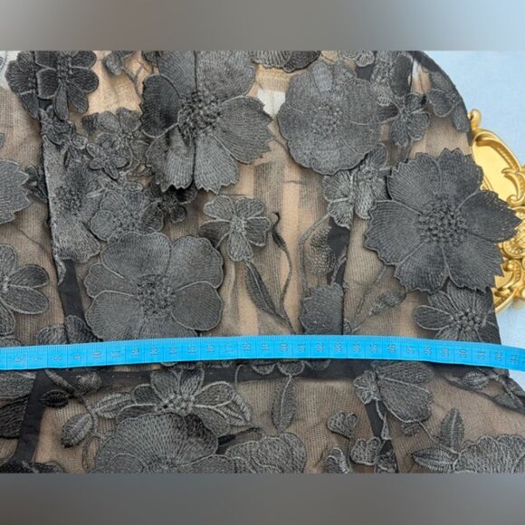 🆕 BRONX & BANCO 🧿 NWOT Jasmine Maraya Black Lace Up Mini Dress, Sz M US 6 - Picture 16 of 16